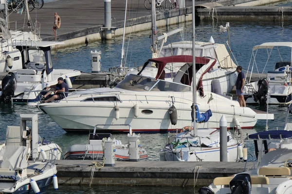 Italy Sicily Mediterranean Sea Marina Ragusa August 2018 People Luxury — Stock Photo, Image