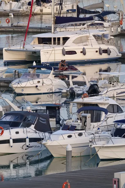 Italy Sicily Mediterranean Sea Marina Ragusa September 2018 Boats Luxury — Stock Photo, Image