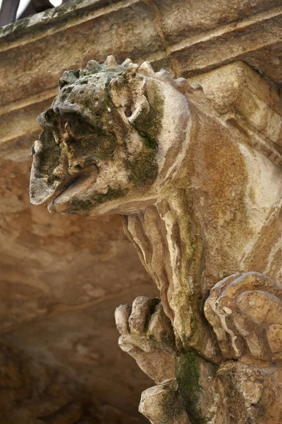 Olaszország Szicília Scicli Ragusa Megye Unesco Barokk Fava Palota Homlokzata — Stock Fotó