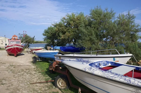 Talya Sicilya Akdeniz Sampieri Ragusa Eyaletinde Ekim 2018 Balıkçı Tekneleri — Stok fotoğraf