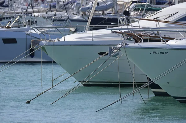 Italia Sicilia Mar Mediterraneo Marina Ragusa Ottobre 2018 Yacht Lusso — Foto Stock