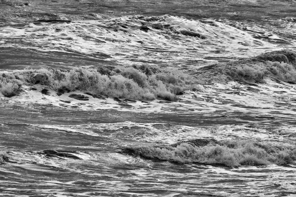 Italia Sicilia Mar Mediterráneo Olas Mar Agitadas —  Fotos de Stock