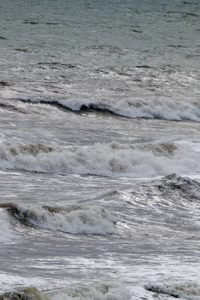 Italia Sicilia Mar Mediterráneo Olas Mar Agitadas — Foto de Stock