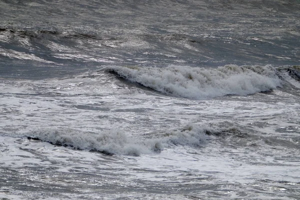 Italia Sicilia Mar Mediterráneo Olas Mar Agitadas — Foto de Stock