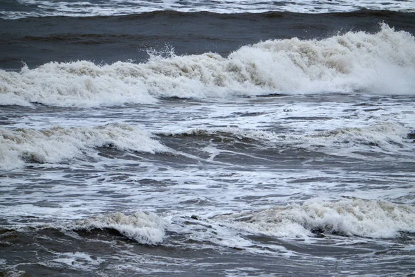 Italië Sicilië Middellandse Zee Ruwe Zee Golven — Stockfoto