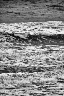 İtalya, Sicilya, Akdeniz, dalgalı deniz dalgaları