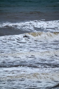 İtalya, Sicilya, Akdeniz, dalgalı deniz dalgaları