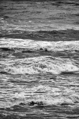 İtalya, Sicilya, Akdeniz, dalgalı deniz dalgaları