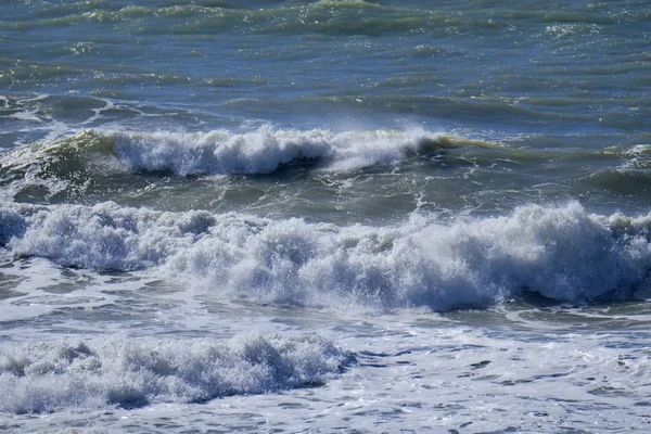 Italien Sizilien Mittelmeer Raue Wellen — Stockfoto