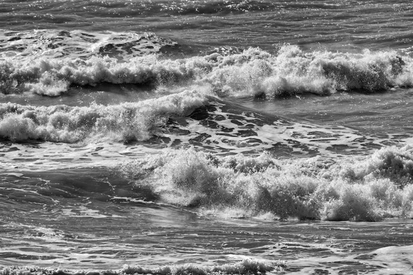 Italië Sicilië Middellandse Zee Ruwe Zee Golven — Stockfoto