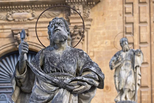 Italy Sicily Modica Ragusa Province Peter Cathedral Baroque Facade Religious — Stock Photo, Image