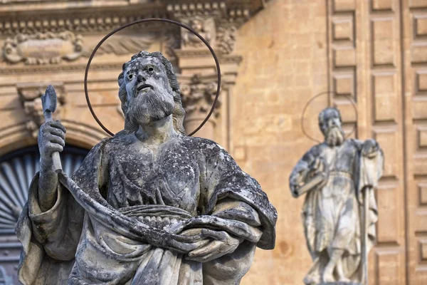 Italien Sicilien Modica Ragusa Provinsen Peters Katedral Barok Facade Religiøse - Stock-foto