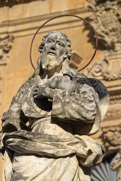 Włochy Sycylii Modica Prowincja Ragusa Barokowa Fasada Katedry Świętego Piotra — Zdjęcie stockowe