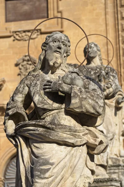 Italien Sicilien Modica Ragusa Provinsen Peters Katedral Barok Facade Religiøse - Stock-foto