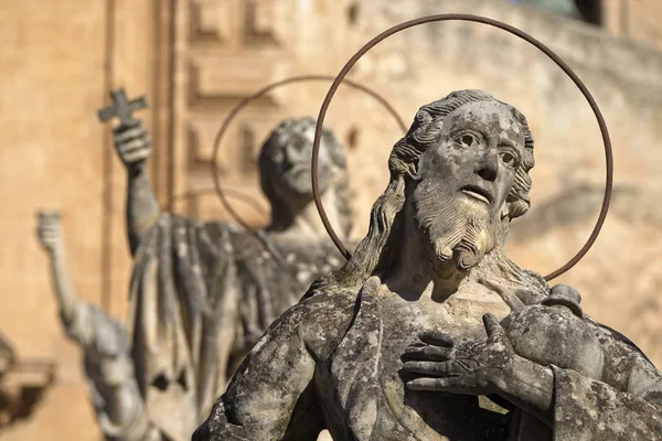 Italien Sizilien Modica Provinz Ragusa Barockfassade Der Peterskathedrale Und Religiöse — Stockfoto
