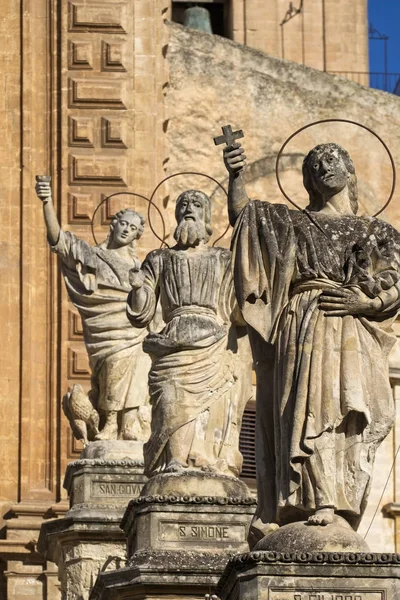 Италия Сицилия Модика Провинция Рагуза Фасад Собора Святого Петра Стиле — стоковое фото