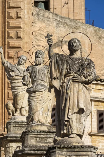 Италия Сицилия Модика Провинция Рагуза Фасад Собора Святого Петра Стиле — стоковое фото
