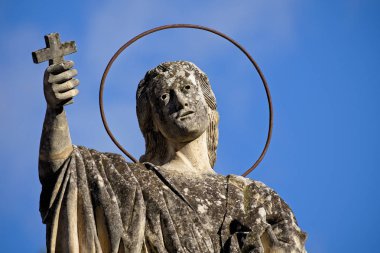 İtalya, Sicilya, Modica (Ragusa eyaletinde), St. Peter's Cathedral Barok cephe, dini heykel (18. yüzyıl a.C.)