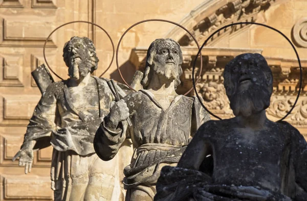 Talya Sicilya Modica Ragusa Eyaletinde Peter Cathedral Barok Cephesi Dini — Stok fotoğraf