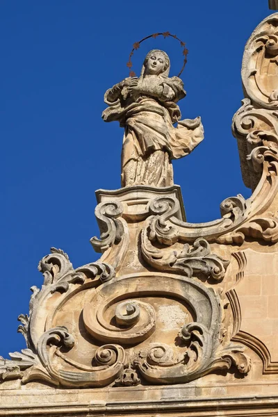 Talya Sicilya Modica Ragusa Eyaletinde Peter Cathedral Barok Cephesi Dini — Stok fotoğraf