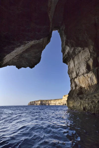 Malta Isola Gozo Veduta Della Costa Rocciosa Dell Isola Dwejra — Foto Stock