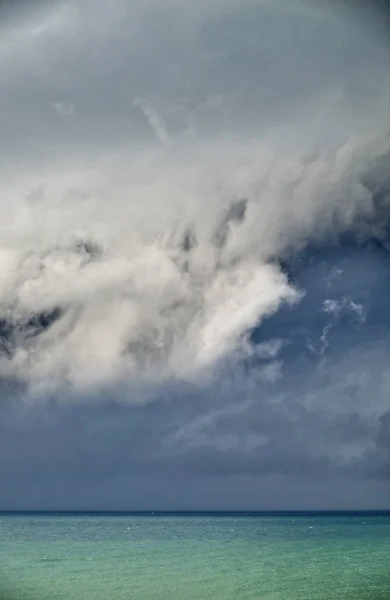 Ιταλία Σικελία Μεσόγειος Θάλασσα Θυελλώδη Σύννεφα Στο Κανάλι Της Σικελίας — Φωτογραφία Αρχείου