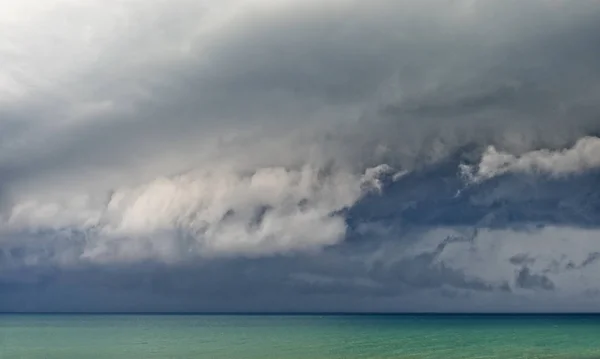 Italië Sicilië Middellandse Zee Stormachtige Wolken Het Sicilië Kanaal Winter — Stockfoto