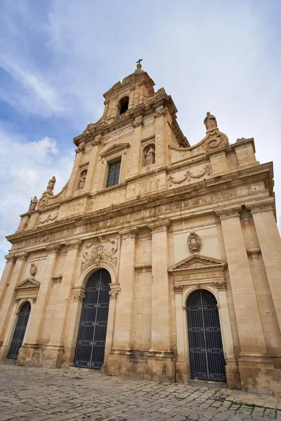 Italia Sicilia Comiso Provincia Ragusa Vista Fachada Iglesia Santa Maria — Foto de Stock