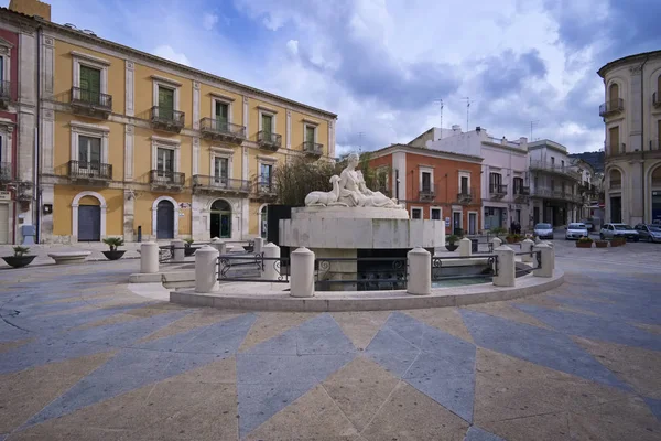 Italy Sicily Comiso Ragusa Province November 2018 View Diana Fountain — Stock Photo, Image