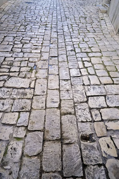 Italy Sicily Comiso Ragusa Province Old Stone Paved Floor Street — Stock Photo, Image