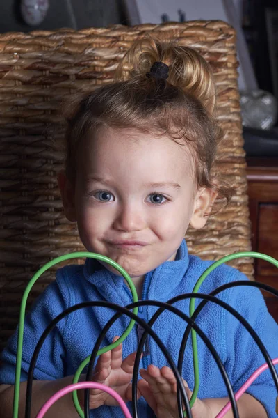 Italie Sicile Marina Ragusa Portrait Enfant Ans Jouant Avec Ses — Photo