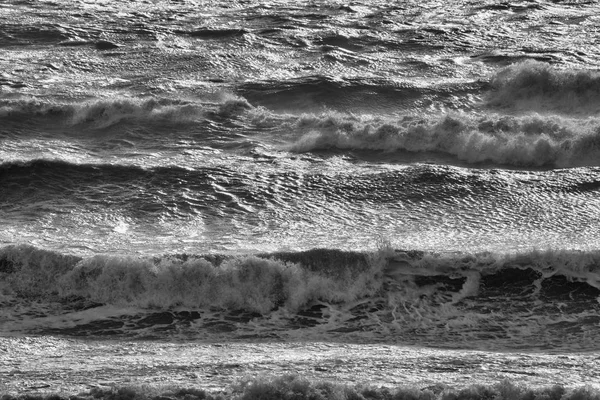 Italien Sizilien Mittelmeer Raue Wellen — Stockfoto