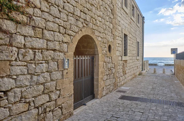 Italia Sicilia Mar Mediterráneo Donnalucata Provincia Ragusa Antigua Casa Piedra — Foto de Stock