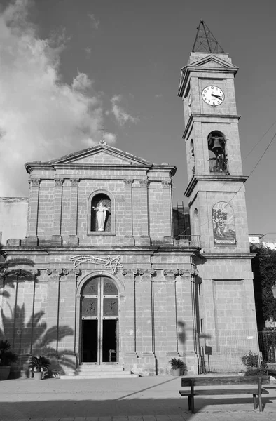 Włochy Sycylia Donnalucata Prowincja Ragusa Widok Barokową Fasadę Kościoła — Zdjęcie stockowe