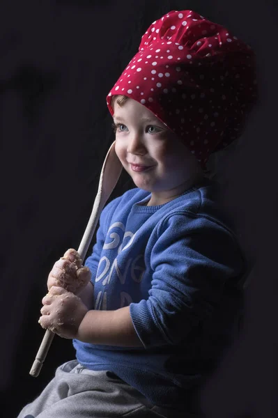 Jaar Oud Mannelijk Kind Studio Portret — Stockfoto