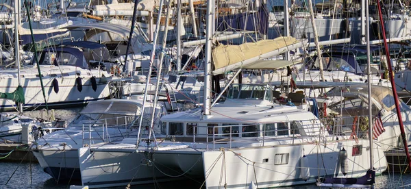 Italia Sicilia Mar Mediterráneo Marina Ragusa Diciembre 2018 Yates Lujo — Foto de Stock