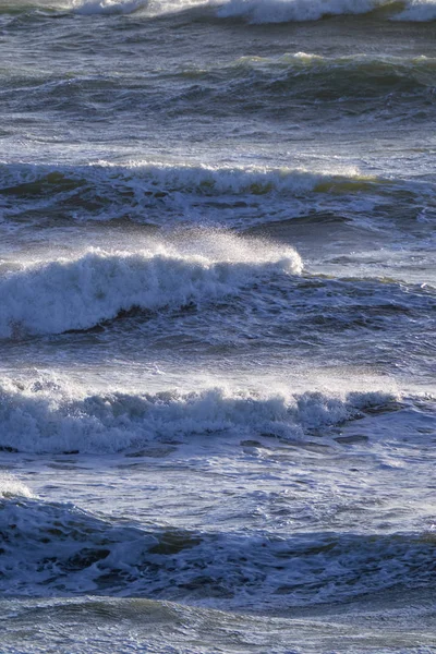 意大利 西西里 地中海 汹涌的海浪 — 图库照片