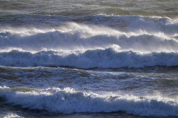 Italia Sicilia Mare Mediterraneo Mare Mosso — Foto Stock