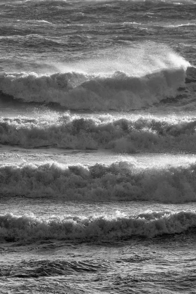 Італія Сицилія Середземне Море Морські Хвилі — стокове фото