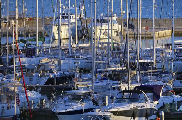 Italië Sicilië Middellandse Zee Marina Ragusa December 2018 Jachten Luxe — Stockfoto