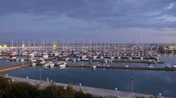 Italy Sicily Mediterranean Sea Marina Ragusa December 2018 Boats Luxury — Stock Photo, Image