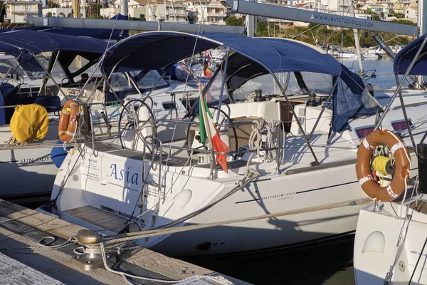 Italia Sicilia Mar Mediterraneo Marina Ragusa Dicembre 2018 Yacht Lusso — Foto Stock