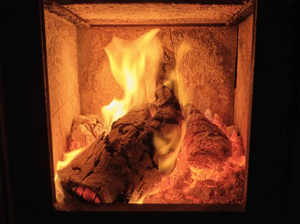 Brennholz Ofen Verbrennen — Stockfoto