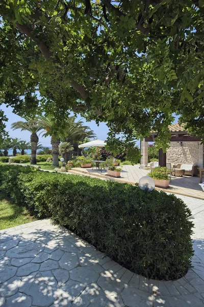 Italy Sicily Sampieri Ragusa Province Countryside Stone House Garden — Stock Photo, Image