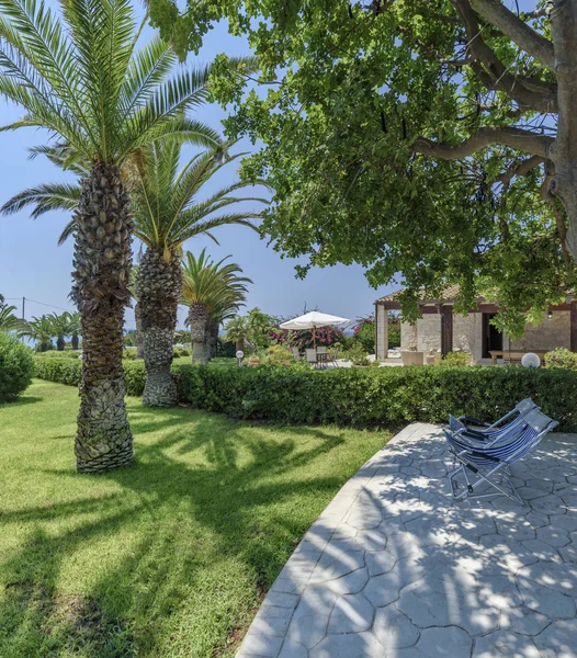 Talya Sicilya Sampieri Ragusa Eyaletinde Kırsal Veranda Bahçe Yazı Işleri — Stok fotoğraf
