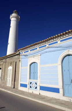 İtalya, Sicilya, Akdeniz, Punta Secca (Ragusa Eyaleti), deniz feneri manzarası