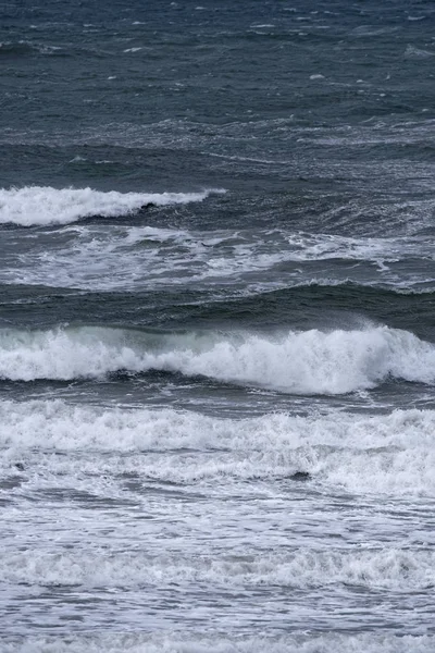 Italië Sicilië Kanaal Ruwe Middellandse Zee Winter — Stockfoto