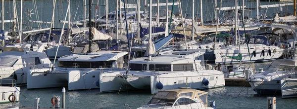 Italia Sicilia Mar Mediterraneo Marina Ragusa Gennaio 2019 Yacht Lusso — Foto Stock