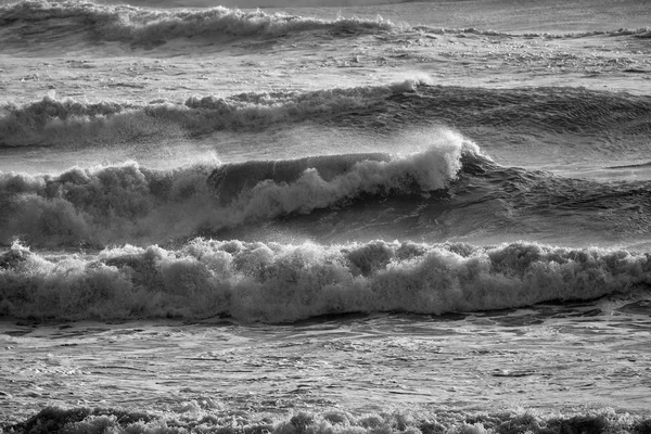 Italia Sicilia Canale Mare Mediterraneo Mosso Inverno — Foto Stock