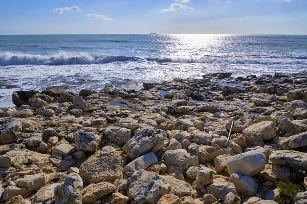 Italia Sicilia Marina Modica Provincia Ragusa Mar Mediterráneo Vista Costa —  Fotos de Stock